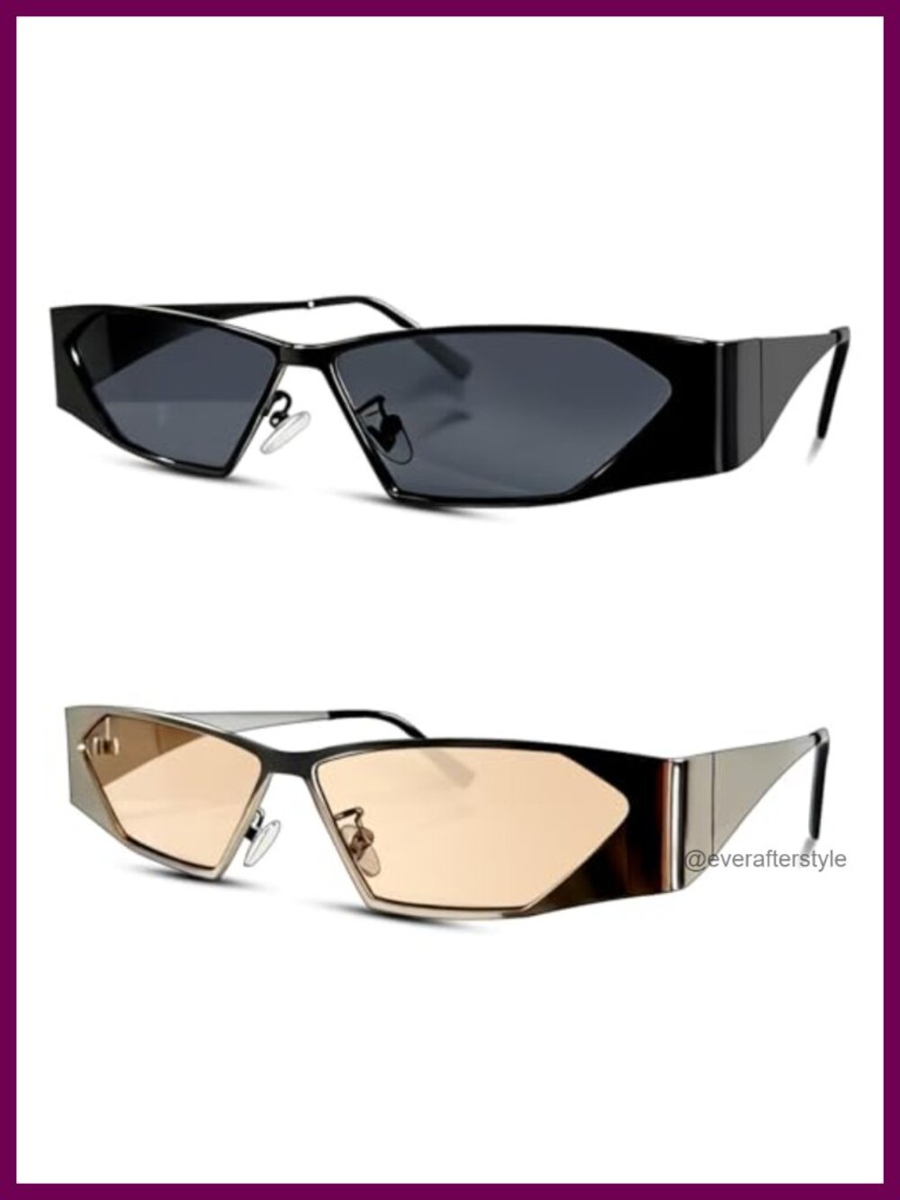 Retro Narrow Cat Eye Sunglasses UV Protection Full Frame Unisex Y2k